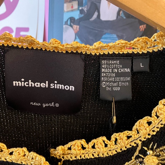 Michael Simon Beehive Sweater Like New 1999 - Picture 5 of 6